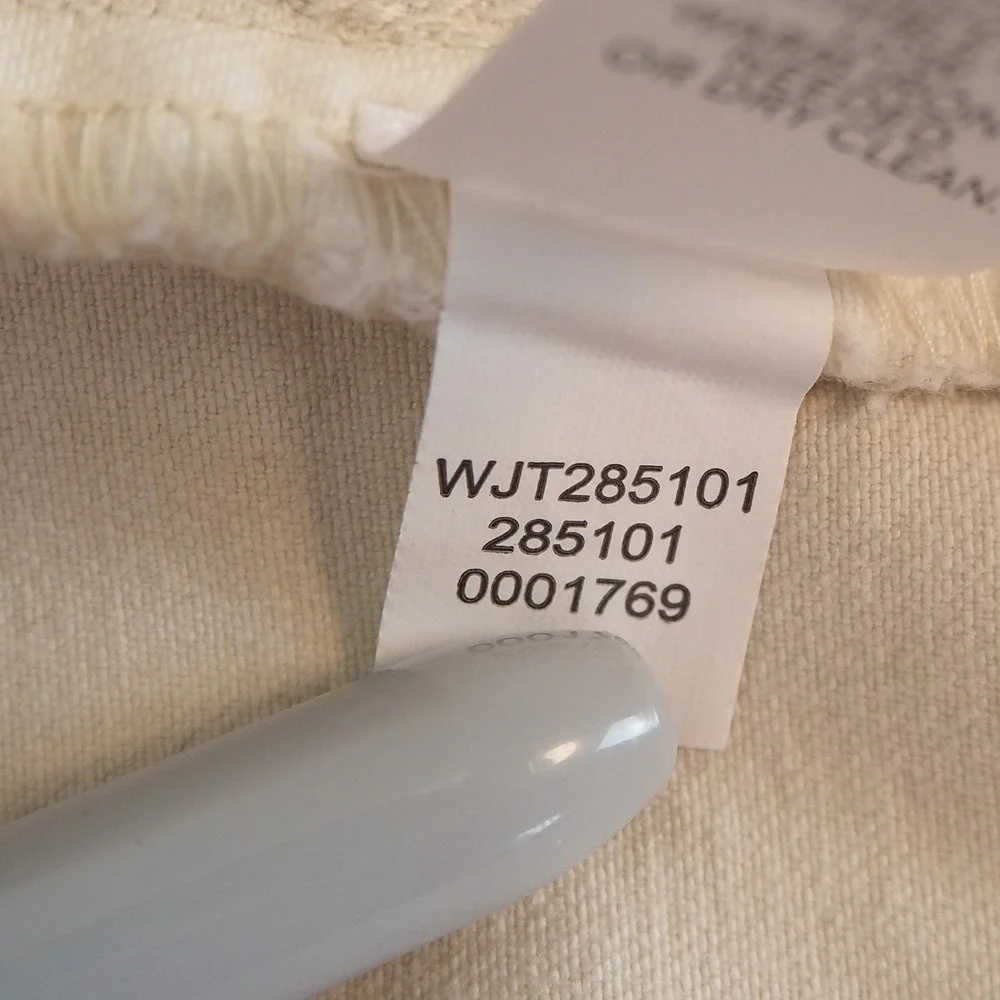 NWT J. Jill Cream Denim Belted Duster Trench Coat Size 3X Light Jacket in Barley - Picture 10 of 16